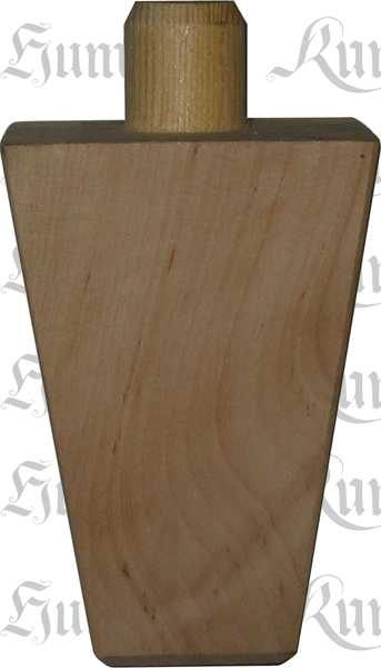 Holzfuß antiker, alter Möbelfuß eckig aus Erle hergestellt